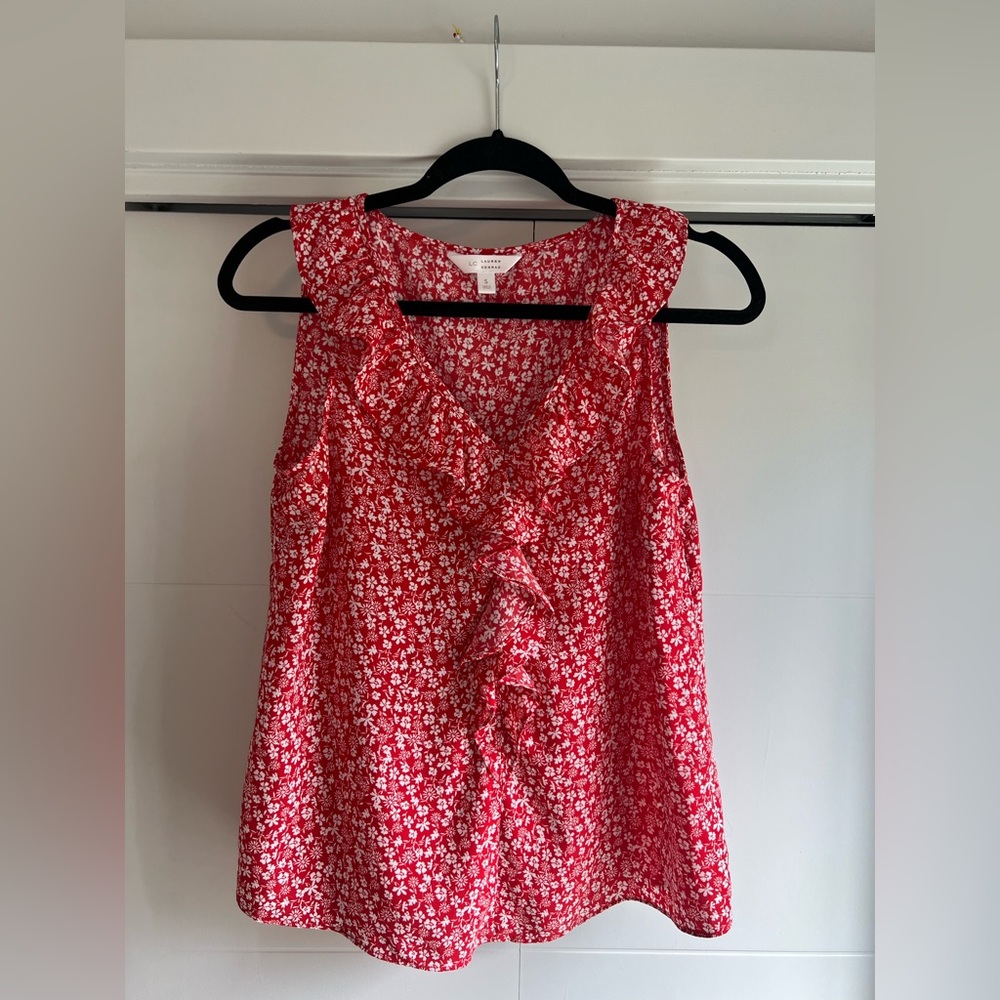 Lauren Conrad Cascading Ruffle Blouse | Size S